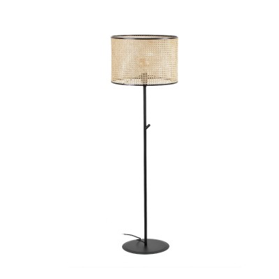 Lampadar / Lampa de podea moderna design natural MAMBO negru/ratan