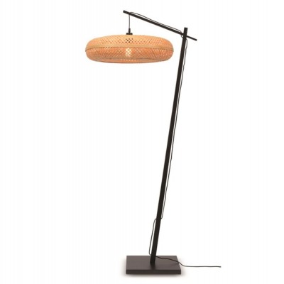 Lampadar eco din bambus Palawan negru/ natur, 60x15cm