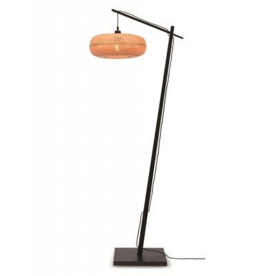 Lampadar eco din bambus Palawan negru/ natur, 40x15cm