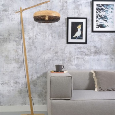 Lampadar eco din bambus Palawan natur/ negru, 40x15cm