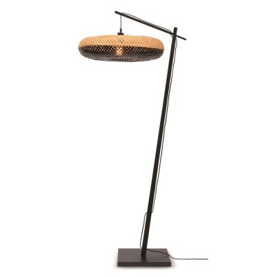 Lampadar eco din bambus Palawan negru, 60x15cm