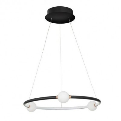 Lustra LED dimabila cu telecomanda design modern Celia negru