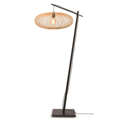 Lampadar eco din bambus Cango negru/ natur, 60x25cm