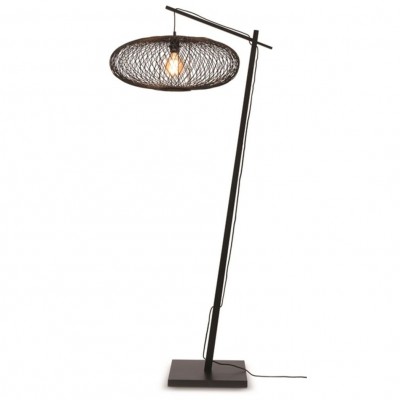 Lampadar eco din bambus Cango negru, 60x25cm