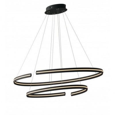 Lustra suspendata LED design modern, 120cm, CLARKE 4000K negru