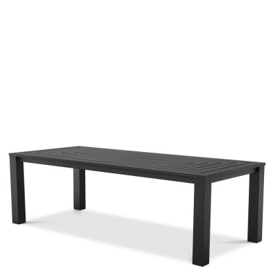 Masa pentru interior/ exterior design LUX din aluminiu Vistamar negru, 240x105cm