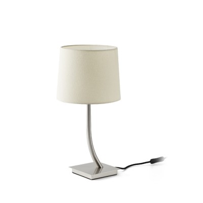 Veioza / Lampa de masa eleganta design clasic REM nickel/bej