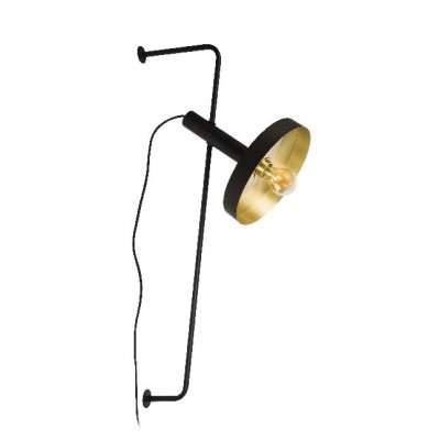 Lampa de perete design modern WHIZZ negru/auriu