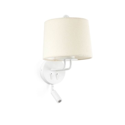 Aplica perete cu reader LED moderna design elegant MONTREAL alb/bej