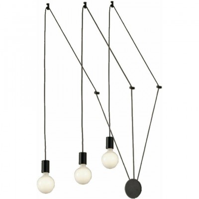 Lustra cu 3 pendule design modern Habitat negru