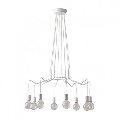 Lustra suspendata design modern Habitat, 85cm alb