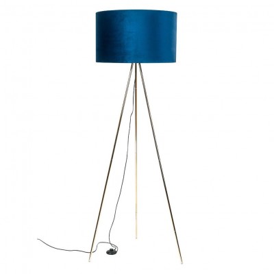 Lampadar cu trepied design modern INGA auriu/ albastru