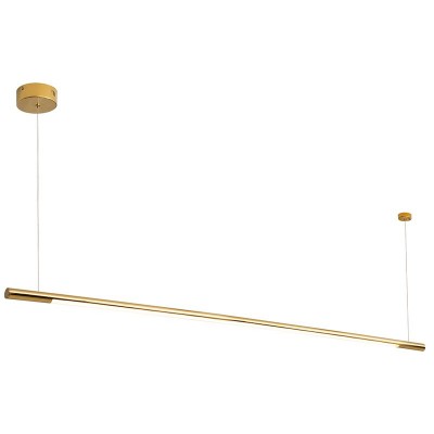 Lustra LED dimabila liniara, suspendata Organic 150cm, auriu