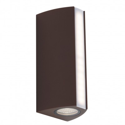 Aplica LED luminat exterior design modern IP54 RAY maro