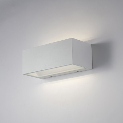 Aplica LED luminat exterior design modern IP54 TWIN alb