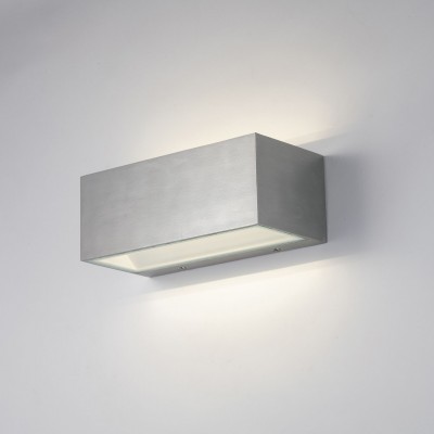 Aplica LED luminat exterior design modern IP54 TWIN nickel