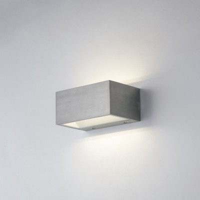 Aplica LED luminat exterior design modern IP54 TWIN nickel