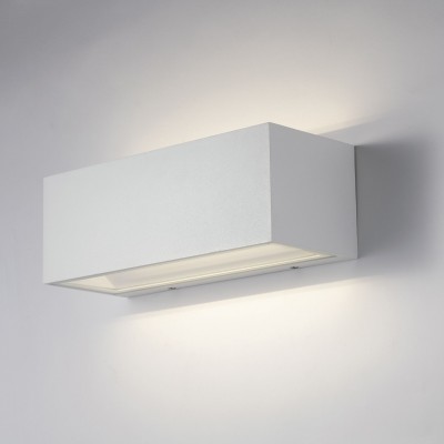 Aplica LED luminat exterior design modern IP54 TWIN alb