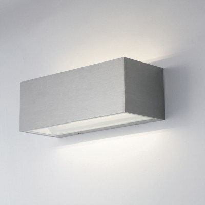 Aplica LED luminat exterior design modern IP54 TWIN nickel