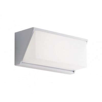 Aplica LED luminat exterior design modern IP54 LUXON alb