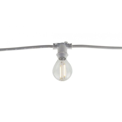 Ghirlanda luminoasa, 5m, interconectabil, cu dulie E14, IP44 PICNIC alb