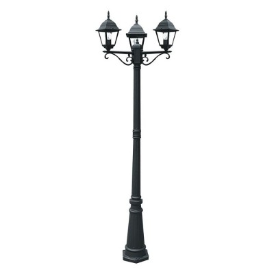 Stalp pentru iluminat exterior design clasic IP44 ROMA negru