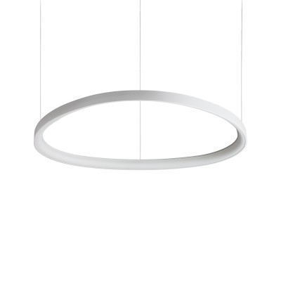 Lustra LED suspendata design circular GEMINI SP D081 BIANCO