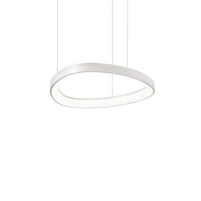 Lustra LED suspendata design circular GEMINI SP D042 BIANCO