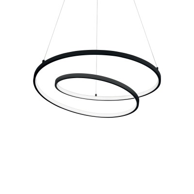 Lustra LED suspendata design modern circular OZ SP D60 ON-OFF NERO