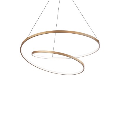 Lustra LED suspendata design modern circular OZ SP D60 ON-OFF OTTONE