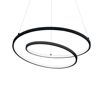 Lustra LED suspendata design modern circular OZ SP D80 ON-OFF NERO