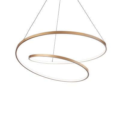 Lustra LED suspendata design modern circular OZ SP D80 ON-OFF OTTONE