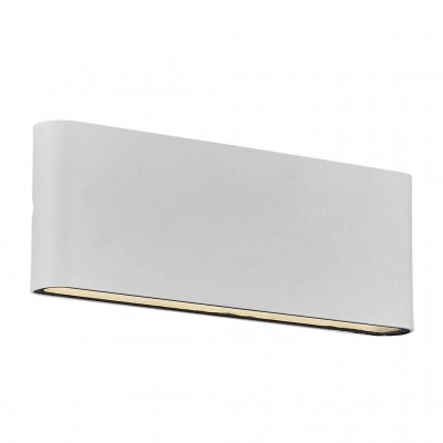 Aplica LED de perete pentru iluminat exterior modern, IP54 Kinver 26 alb