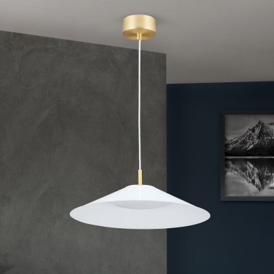 Lustra LED dimabila, Pendul metalic GOURMET White