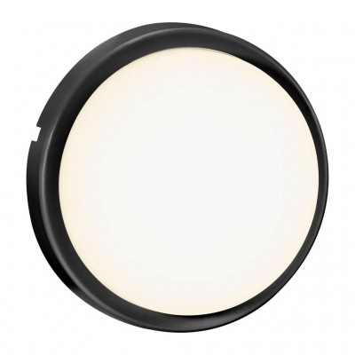 Aplica LED de perete pentru iluminat exterior design modern IP54 Cuba Energy Round negru