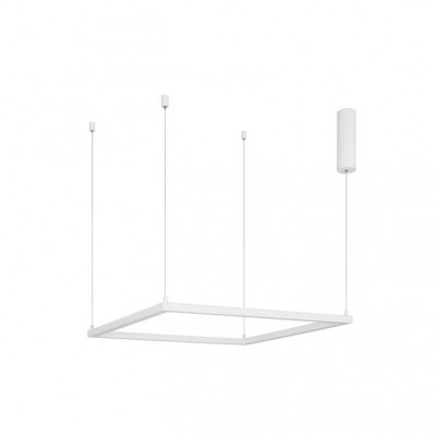 Lustra suspendata LED dimabila design modern ETERNA alb