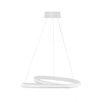 Lustra suspendata LED design modern Malvi, alb