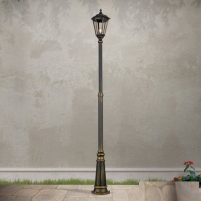 Stalp de iluminat exterior stil clasic IP43 Puchberg H-249cm black/gold