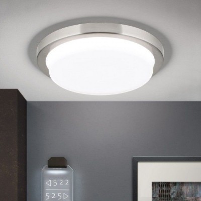 Plafoniera LED moderna LEROX Ø20cm crom satin 