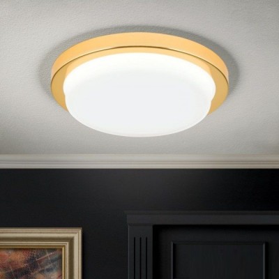 Plafoniera LED moderna LEROX Ø20cm aurie 24K