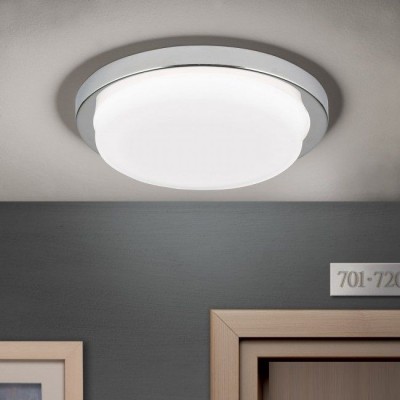 Plafoniera LED moderna LEROX Ø20cm crom