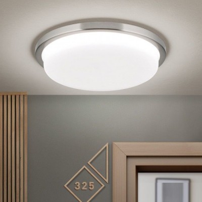 Plafoniera LED moderna LEROX Ø30cm crom satin 