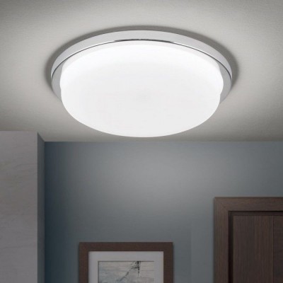 Plafoniera LED moderna LEROX Ø30cm crom