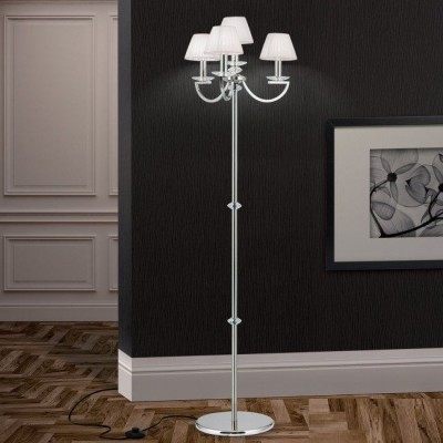 Lampadar cristal Swarovski elegant de lux Avala nickel plated H-158cm