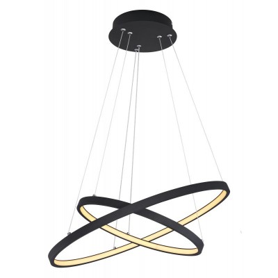 Lustra LED suspendata design modern circular RALPH 42W negru