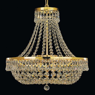 Lustra suspendata cristal Schöler design de lux Sheraton 45cm, 24K gold plated