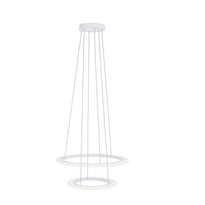 Pendul cu 2 lustre suspendatae LED design modern, diametru 59cm PENAFORTE