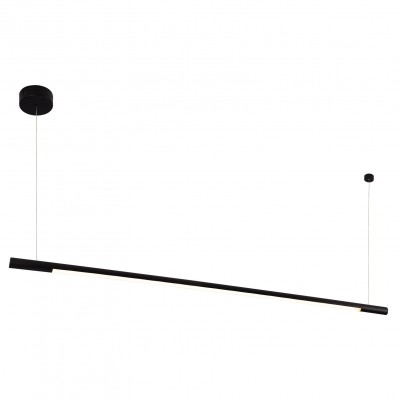 Lustra LED dimabila liniara, suspendata Organic 150cm, negru