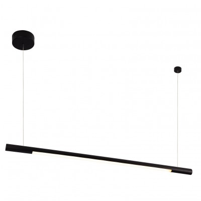 Lustra LED dimabila liniara, suspendata Organic 100cm, negru