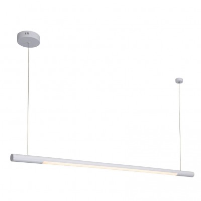 Lustra LED dimabila liniara, suspendata Organic 100cm, alb